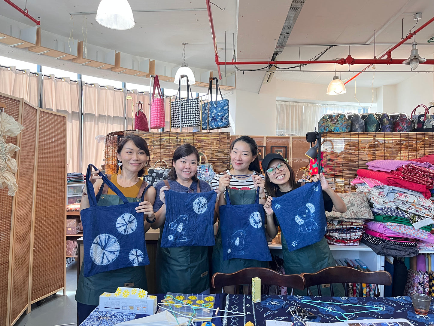 Natural indigo tie dye tote bag/ cushion cover workshop (Oct 26-27, 2024). Spend interesting and artistic handicraft time with us!