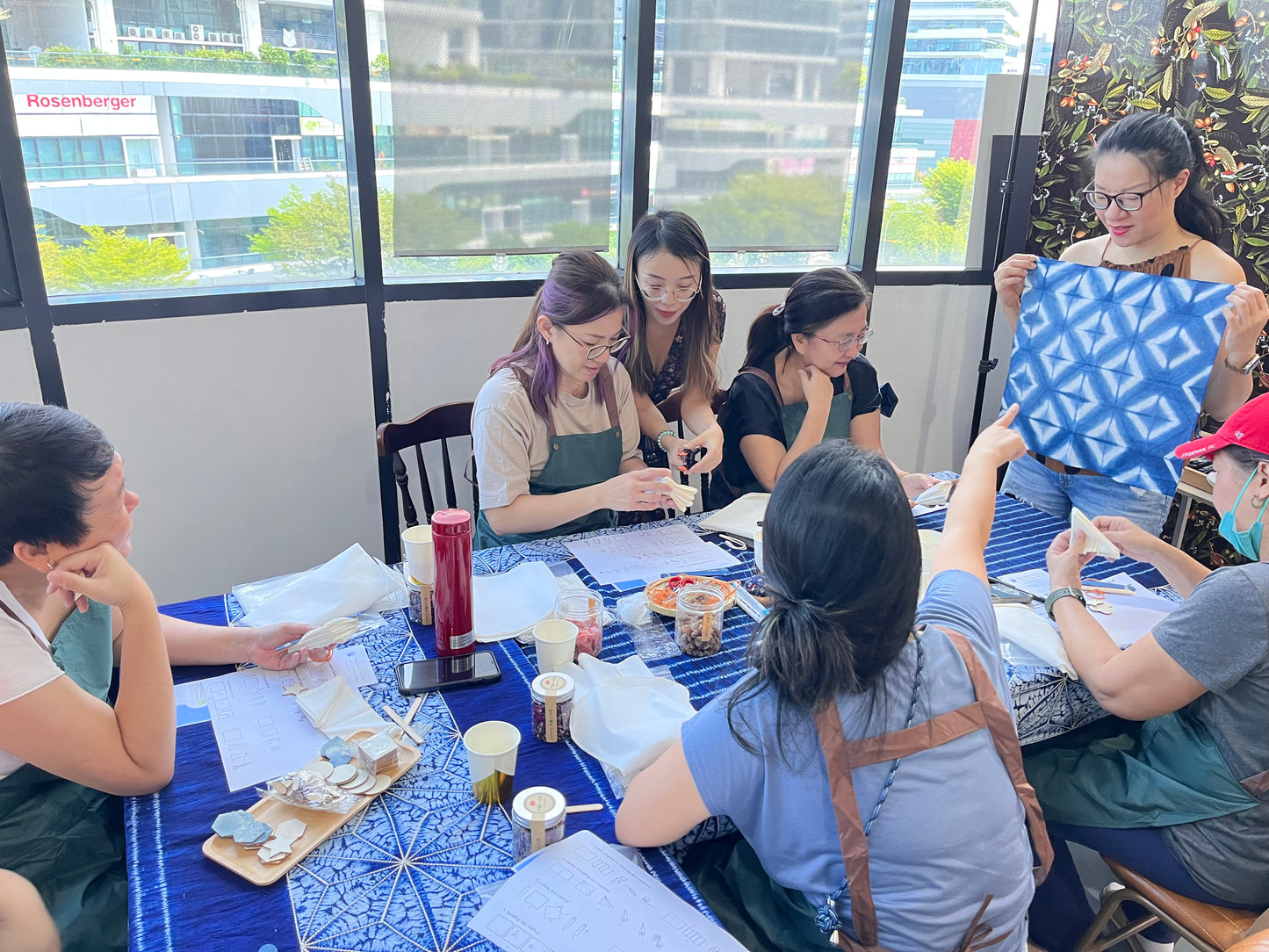 Natural indigo tie dye tote bag/ cushion cover workshop (Oct 26-27, 2024). Spend interesting and artistic handicraft time with us!