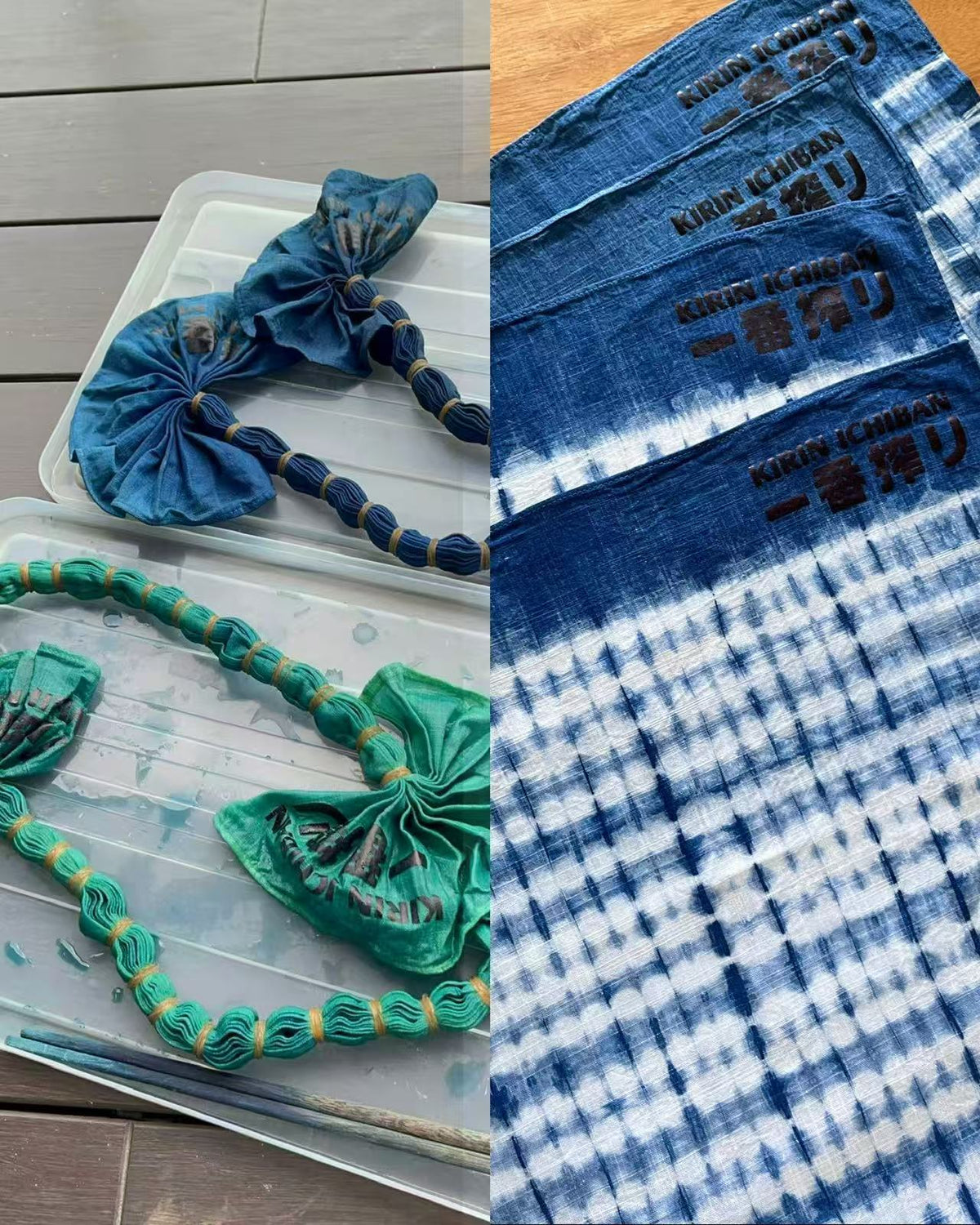 Indigo Shibori Dye Tea Towel / Bandana Workshop. Creative Team Bonding Exploration!