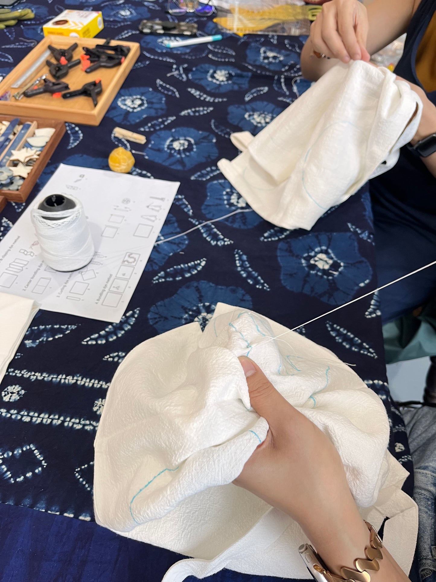 Join our Indigo Mountains Tie Dye Cushion Cover Workshop at The Art Faculty on 6 June (Sat)!
