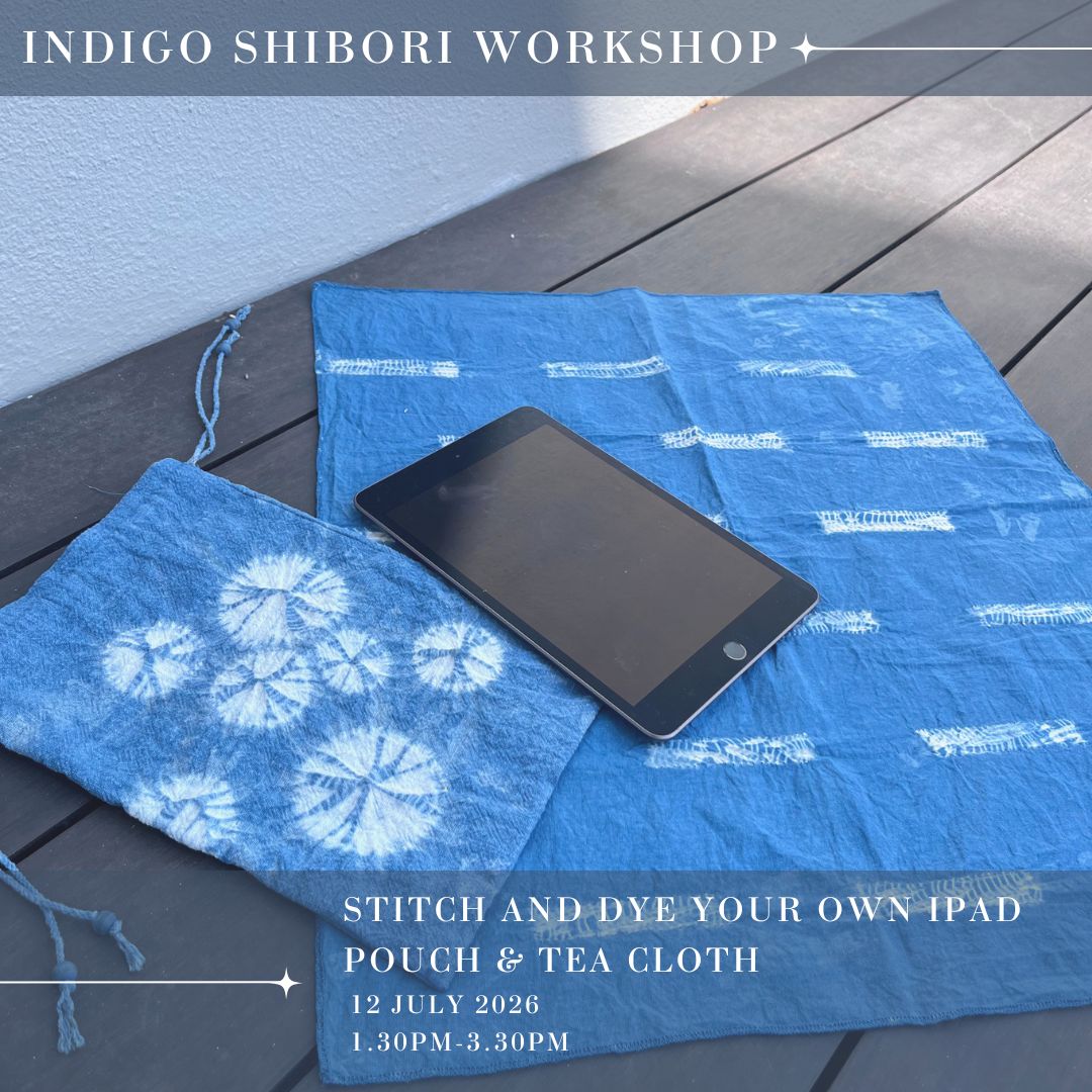 Join Our Indigo Tie Dye Ipad Pouch & Tea Cloth Workshop in Asia Art & Craft Fair 2026 on 12 July, 1:30 PM – 3:30 PM!